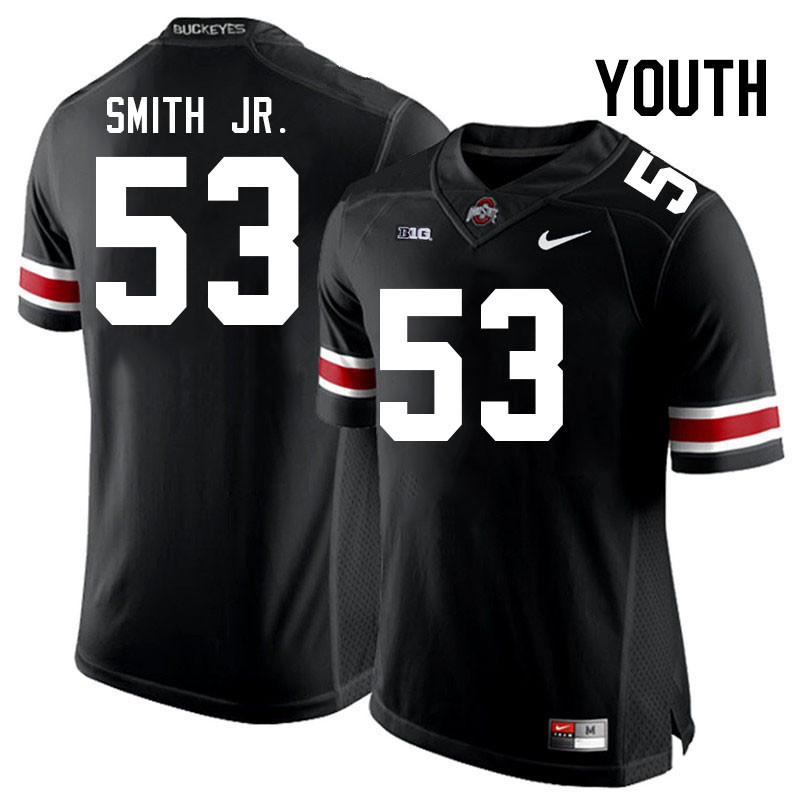 Ohio State Buckeyes Will Smith Jr. Youth #53 Black Authentic Stitched College Football Jersey